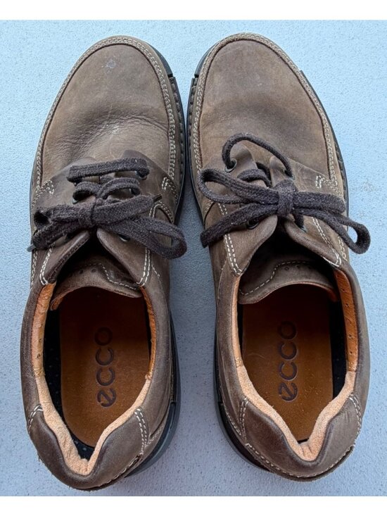 ECCO Fusion II Casual Lace-up Leather Shoes Cocoa Brown Men\'s Size 10-10.5/EU 44 main image 4